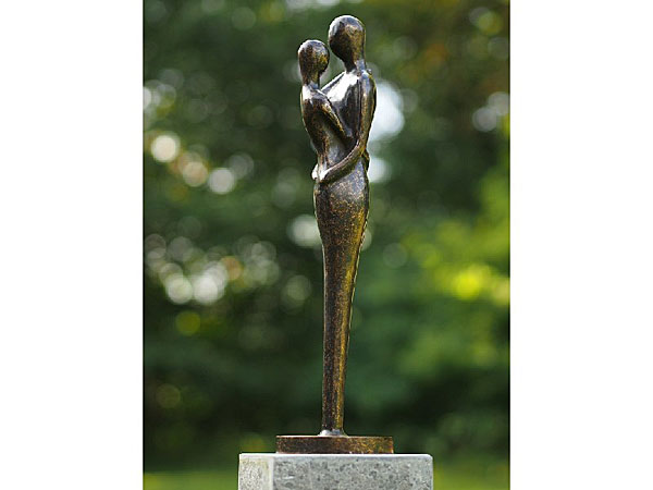 aankunnen de eerste japon Bronzen beeld abstract liefdespaar - Peter Brüsewitz Tuinornamenten  Tuinmeubilair